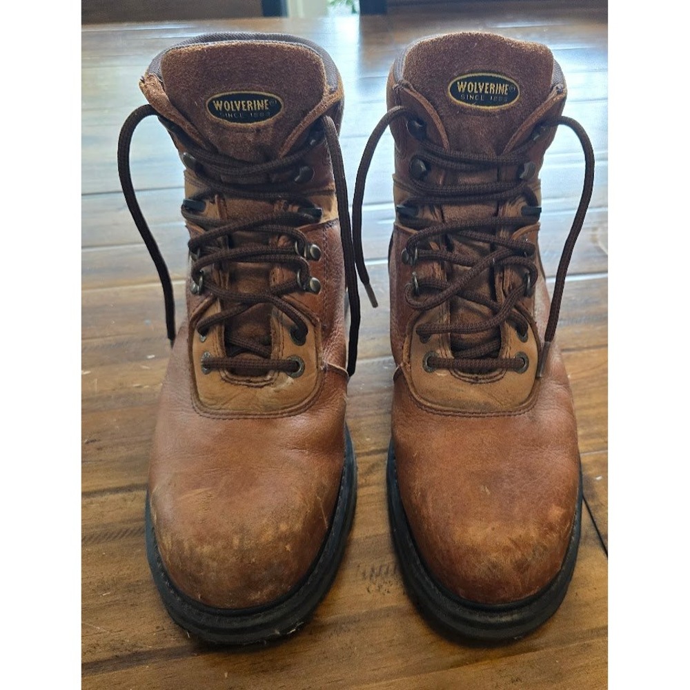Wolverine Raider Mens 10.5 EW Brown Leather Work Boots W04013 EH Rated